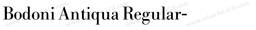 Bodoni Antiqua Regular字体转换
